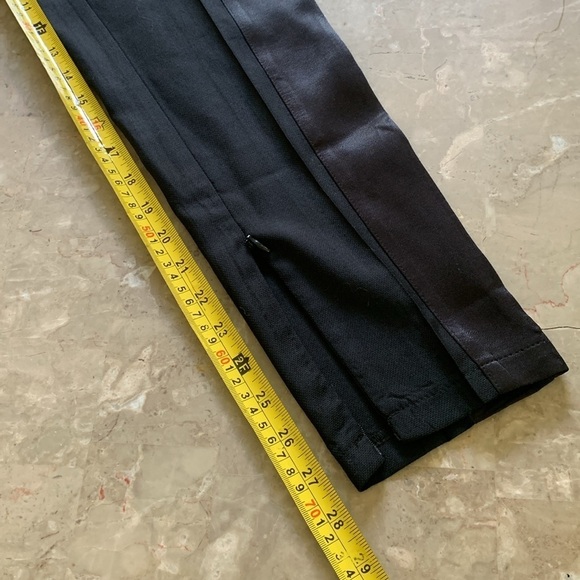 PNK casual black high waisted tuxedo trousers pants two tones black size S wool - Picture 12 of 14